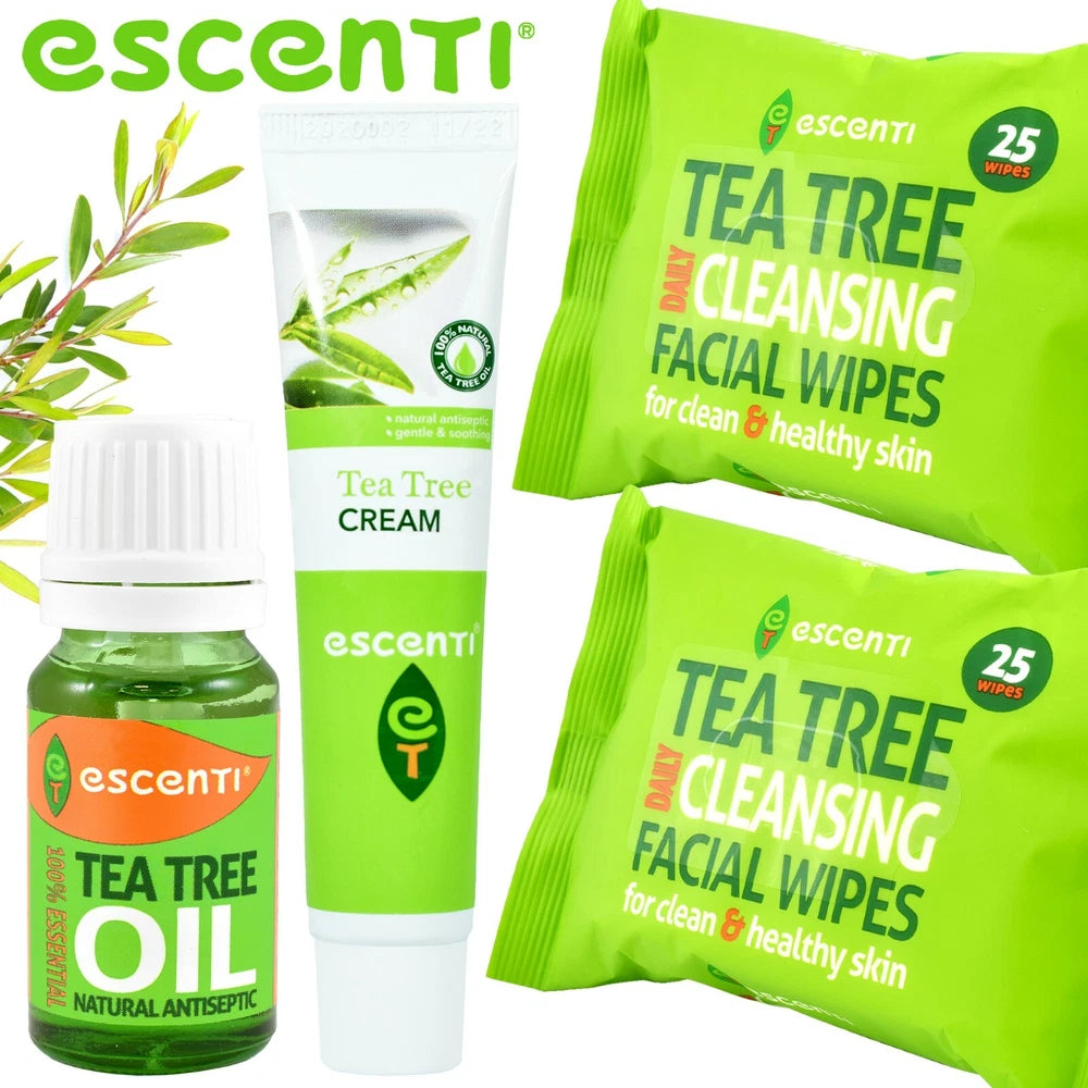 TEA TREE Skin Acne Natural Cleansing Antiseptic Essential Oil/Cream/Face Wipes