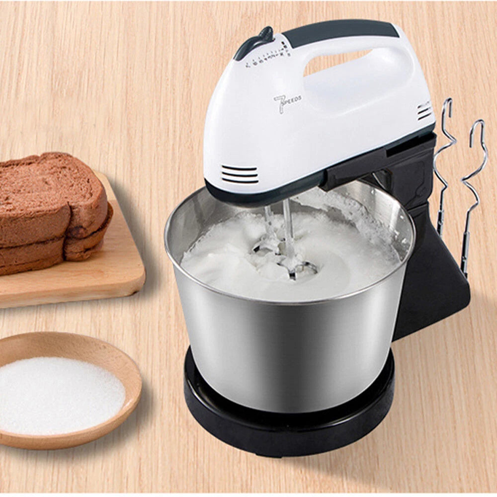 7 Speed + Cake Electric Stand Mixer Food Multi Mixing Bowl Blender Beater Dough