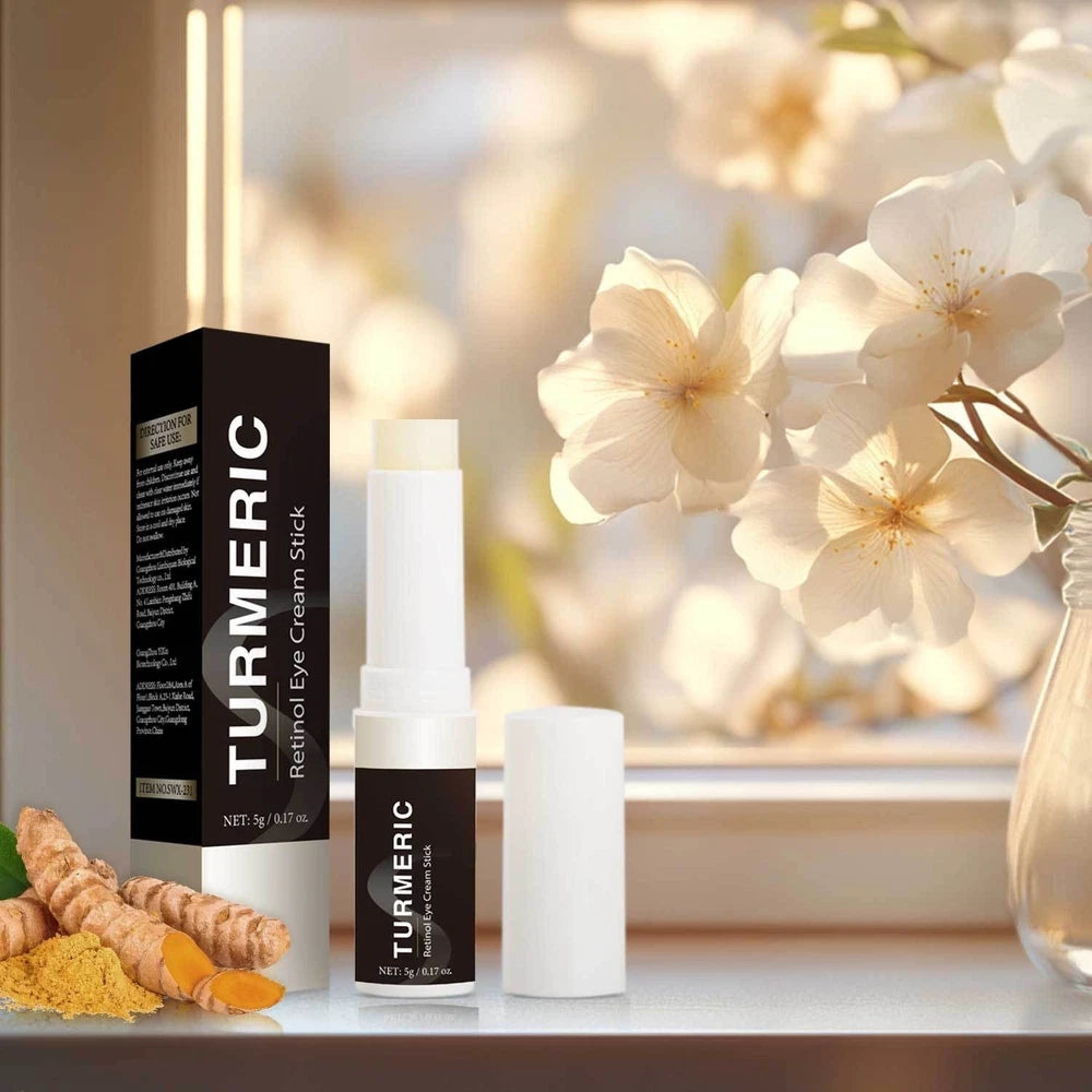 Turmeric Retinol Eye Cream Stick Anti-Ageing Dark Circles Puffiness Wrinkle Care
