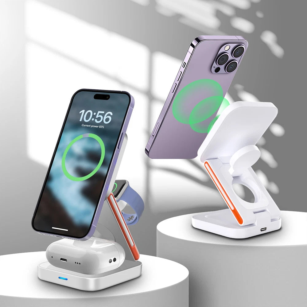 Wireless Charger Dock 3in1 Fast Charging Station For Apple Watch iPhone 16 15 14