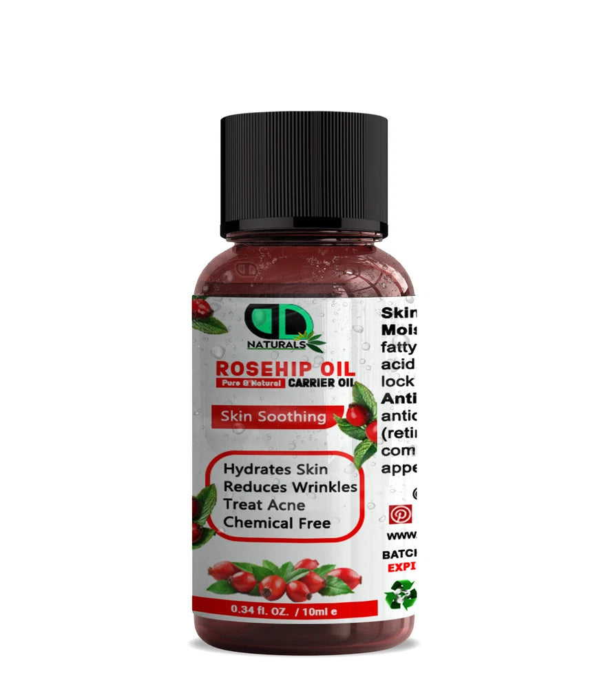 Rosehip Oil Certified Organic Skin Essential Oil Pure & Natural Best Facial Oil