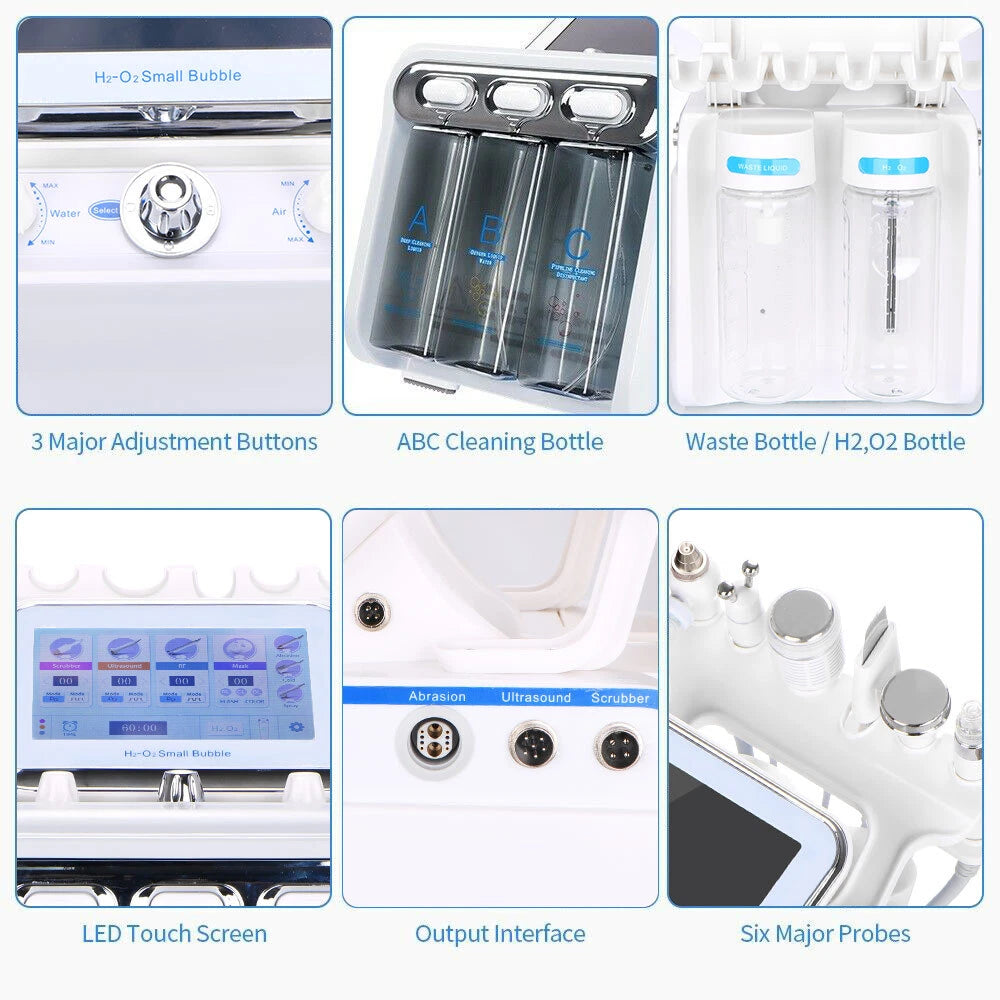 6/7 in 1 Hydra Water Facial Cleaner Aqua Peel Hydro Dermabrasion Beauty Machine