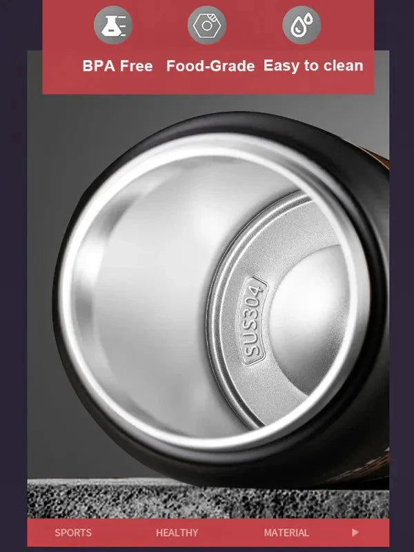 Thermos Flask 304 Stainless Steel Insulated Water Bottle Outdoor Sports Cold Hot