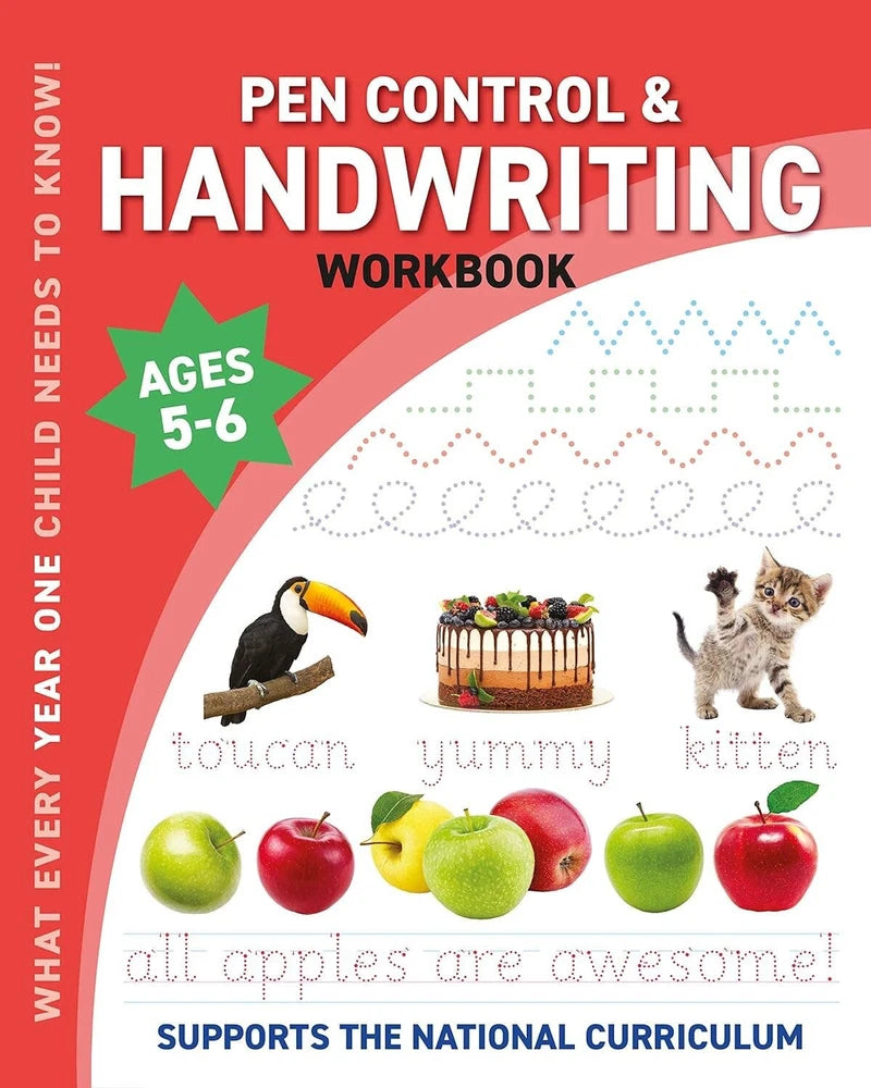 Handwriting Workbook Year 1 Pen Control Practice Ages 5-6 Books Early Learning