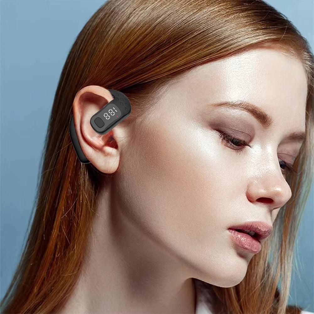 Wireless Bluetooth 5.4 Earphone with HD Mic, Waterproof, Sports Ear Hook, Lon