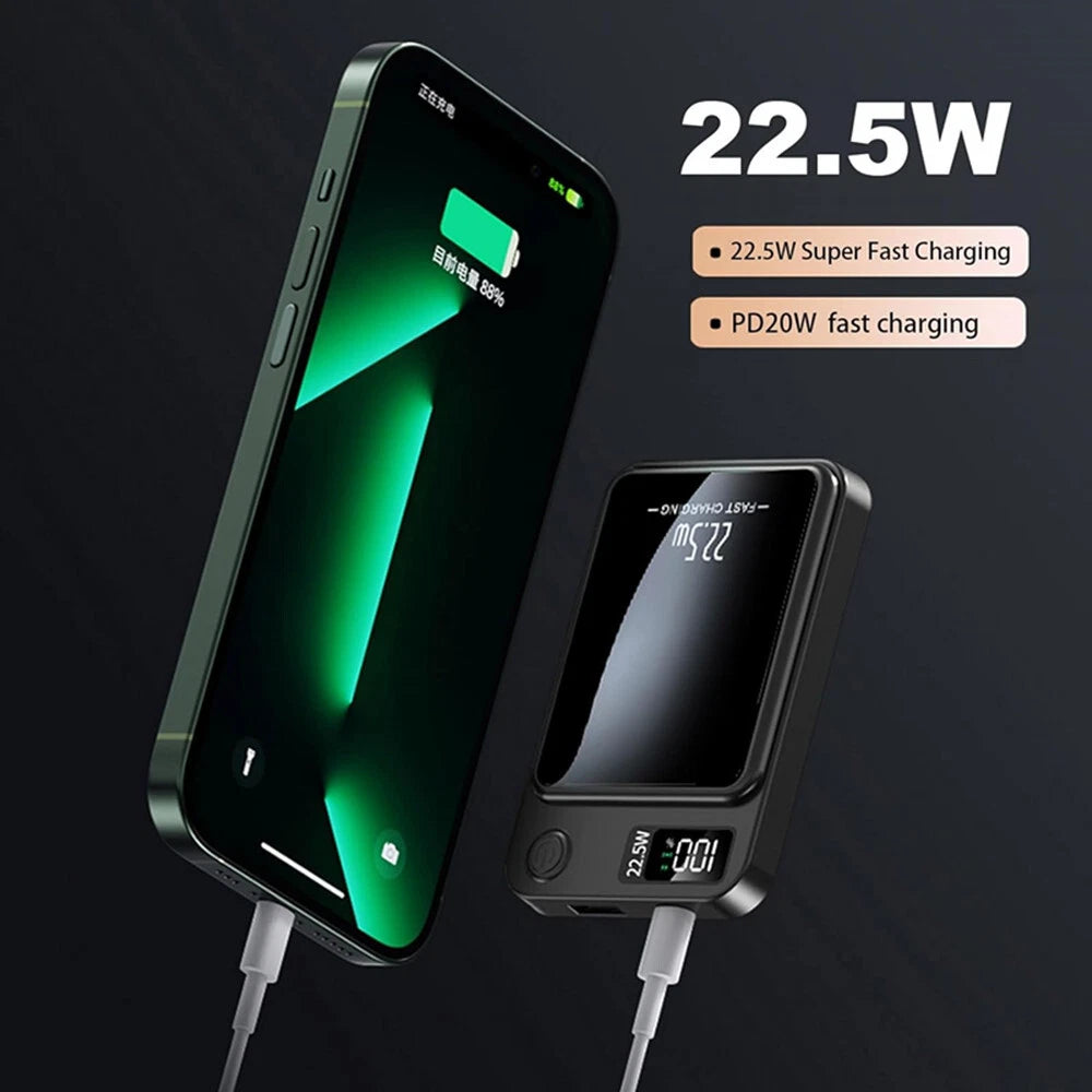 3000000mAh Power Bank Magnetic Battery Pack Wireless Charger for iPhone 15/14/13