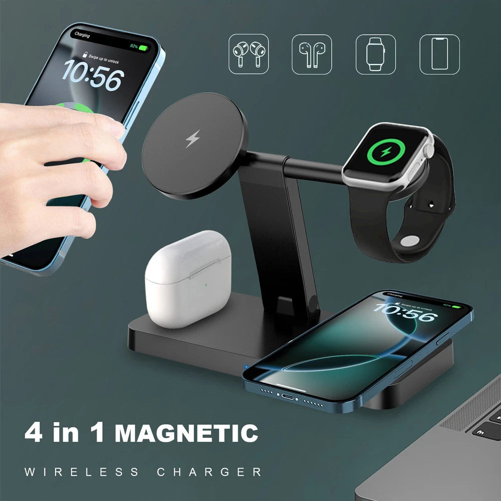 Wireless Charger 4in1 Fast Dock Charging Station For Apple Watch iPhone 16 15 14