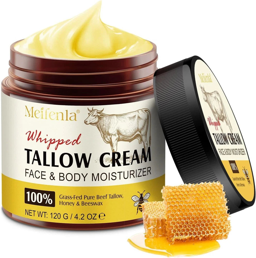 Whipped Beef Tallow Moisturiser skin Care Face & Body Cream Tallow & Honey Balm