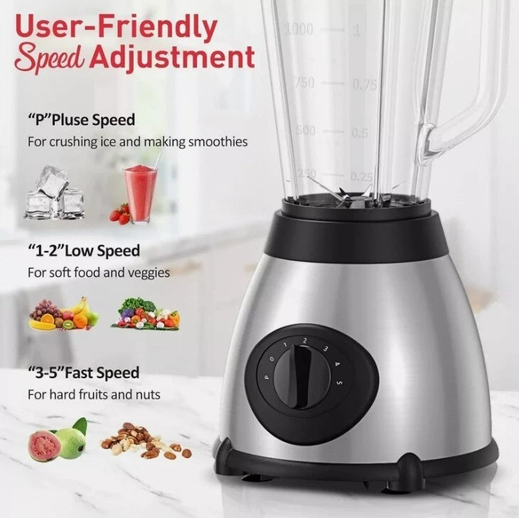 1.5L Blender Smoothie Maker Ice Crusher Mixer Milk Shake Fruit Juicer Vegetables
