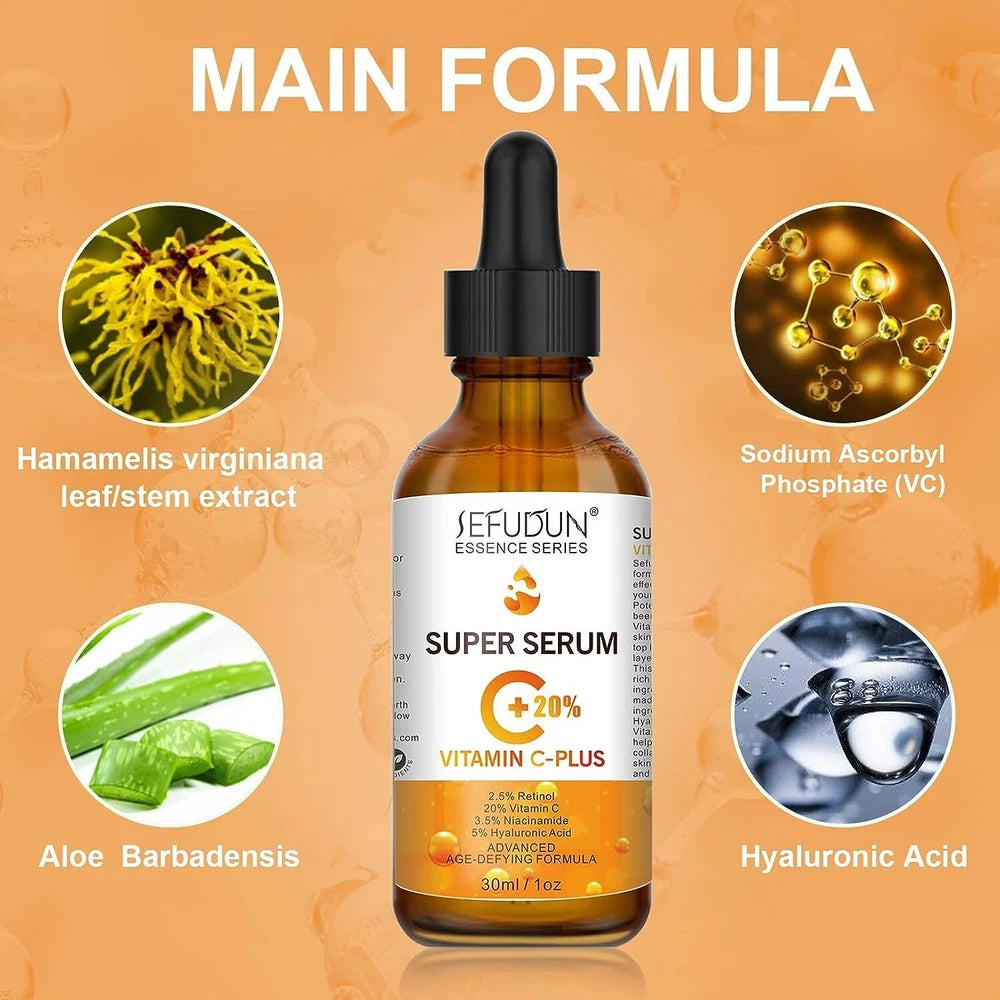 Vitamin C Face Lift Serum SOLUTION Hyaluronic Acid For Micro Needle Derma Roller