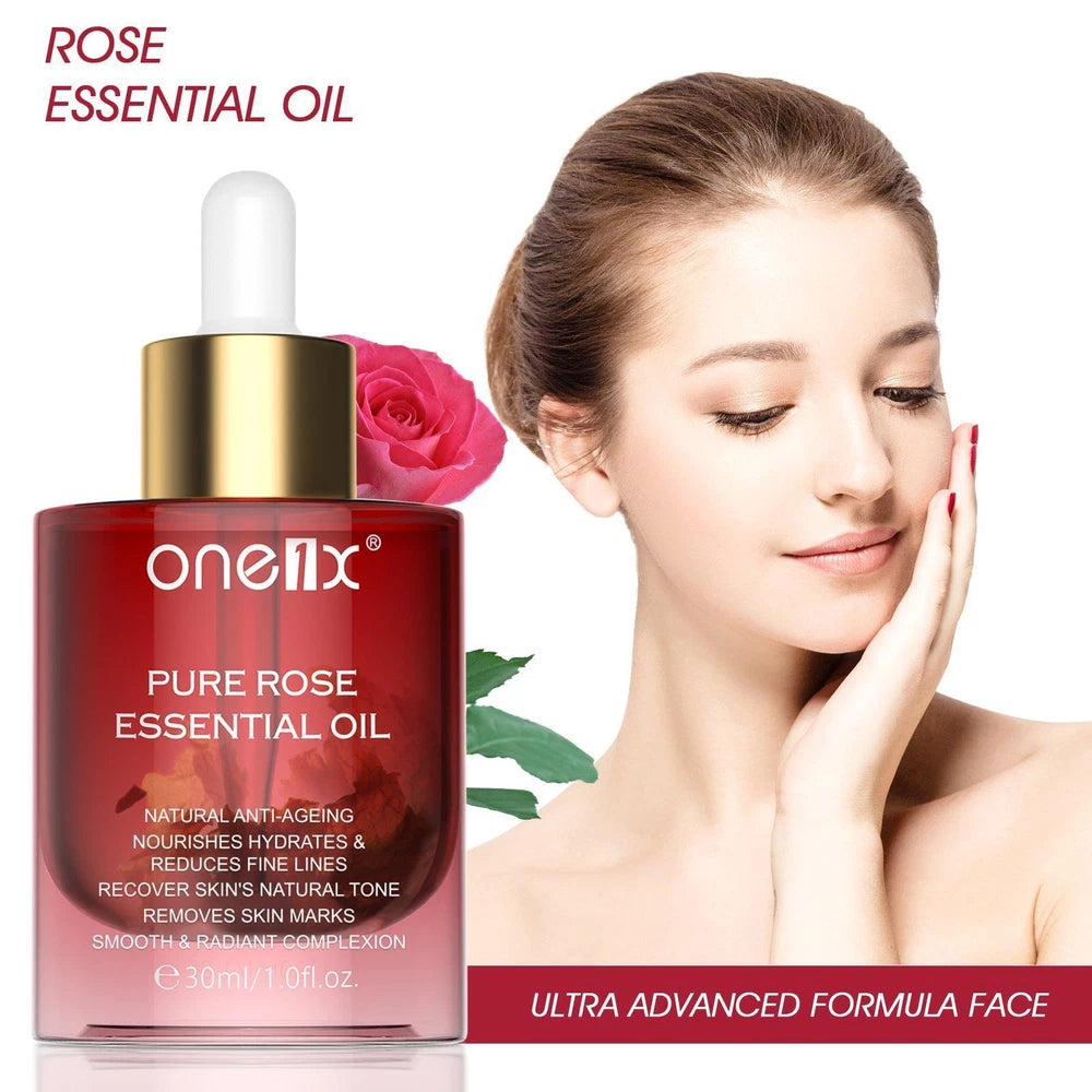 Rose Oil Face Hair Body Removes Dark Spots Skin Marks Brighten Recover Dry Skin