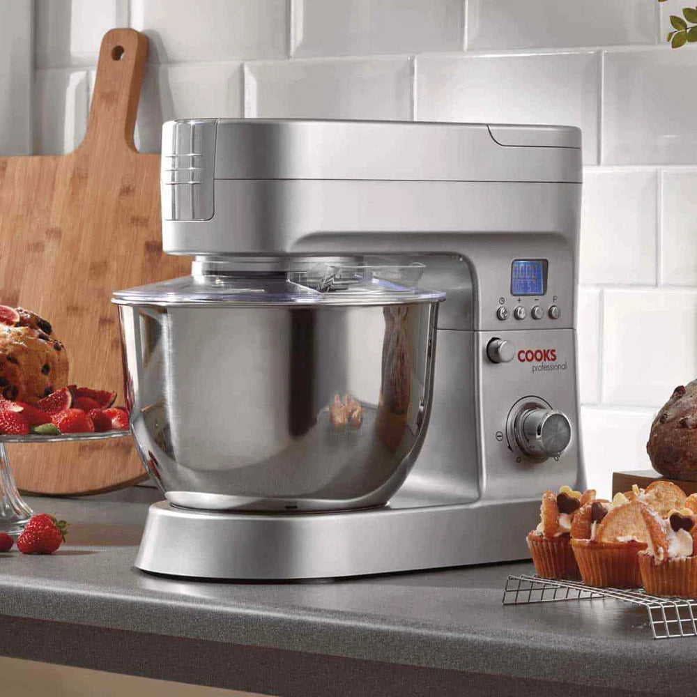 Food Processor Stand Mixer with Blender Meat Mincer Grinder 6.2L Bowl 1200W