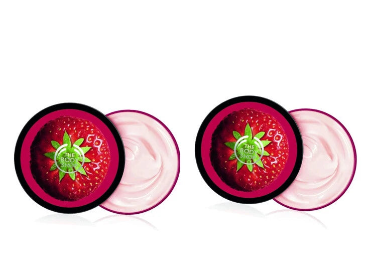 2x The Body Shop Body Butter 50ml Strawberry