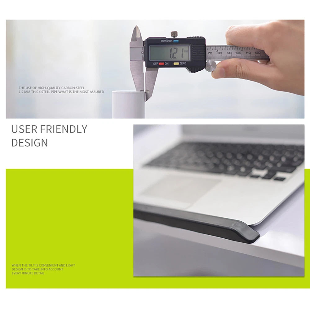 Laptop Desk Bedside Table with Lift Up Top - Modern Nightstand 2 Drawers w/Wheel