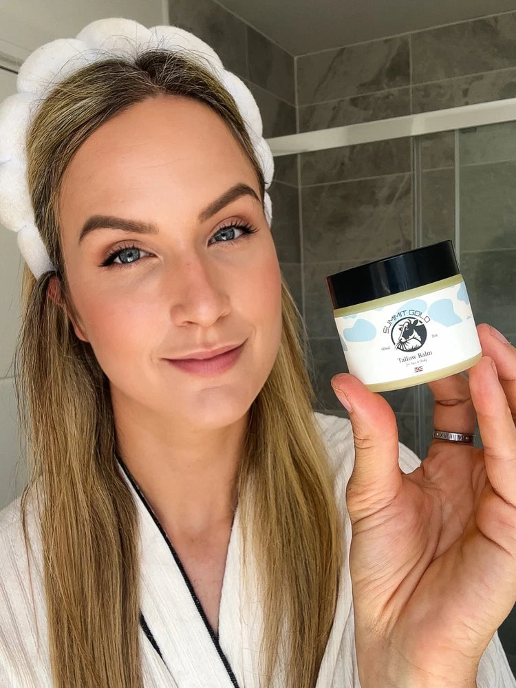 Natural Grass-Fed Beef Tallow Balm Skincare with Jojoba Oil, Honey & Beeswax UK