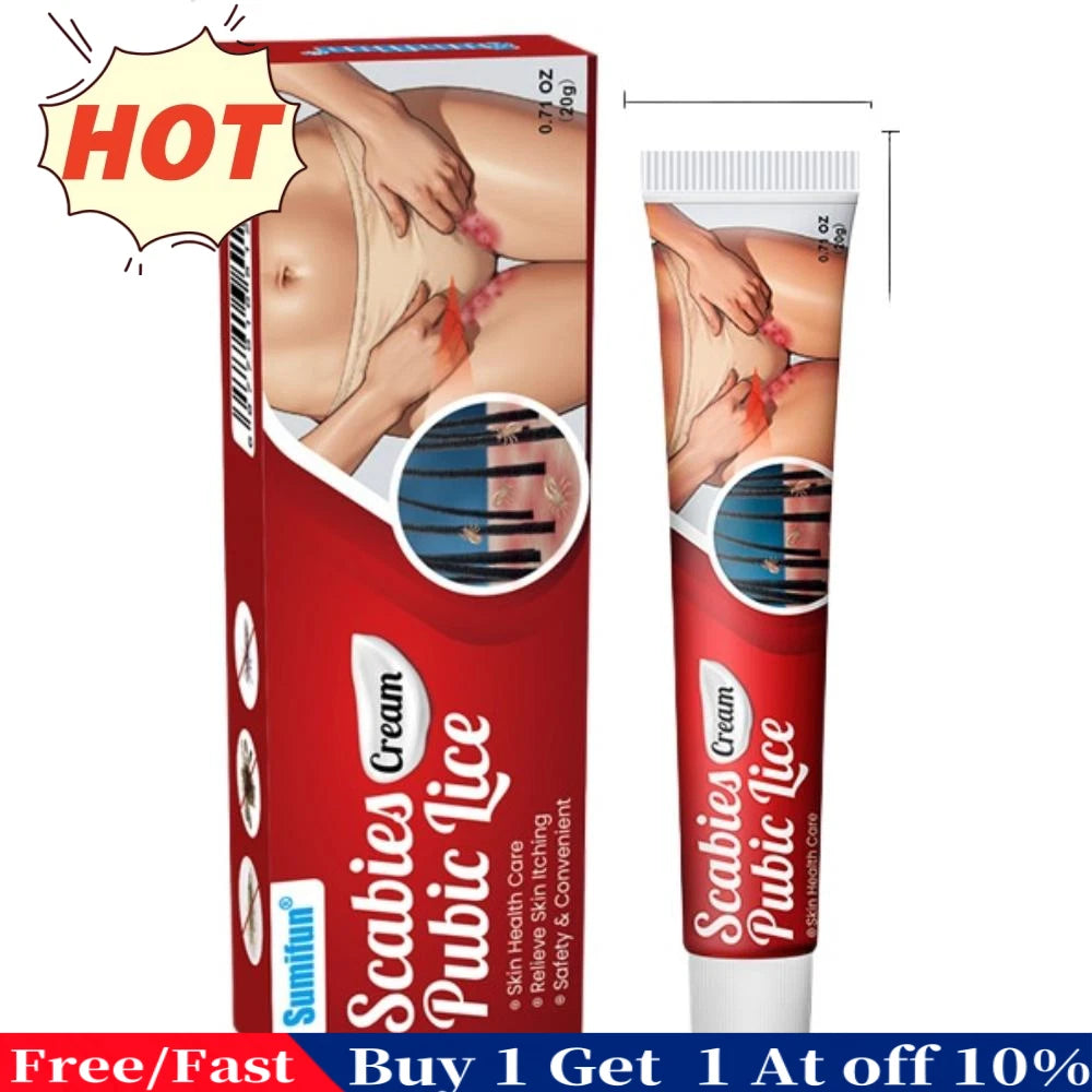 Sumifun Pubic Lice Anti-itch Cream -new