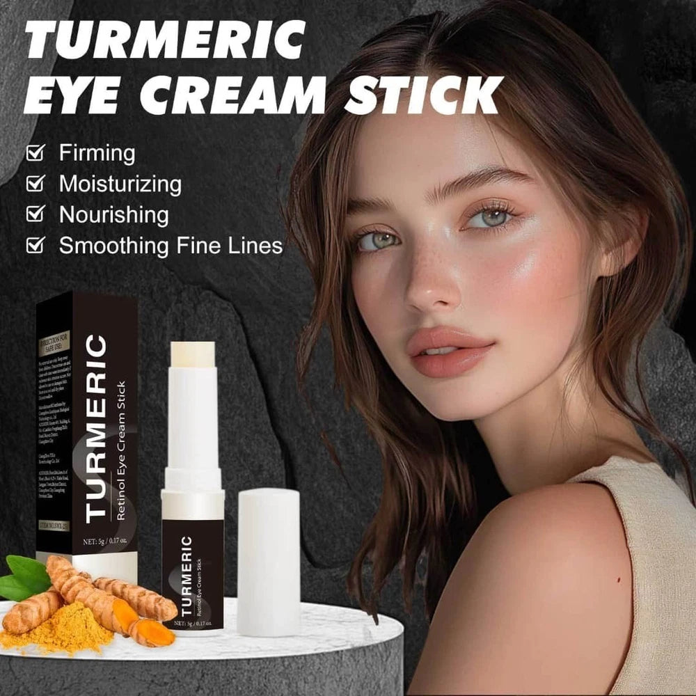Turmeric Retinol Eye Cream Stick Anti-Ageing Dark Circles Puffiness Wrinkle Care