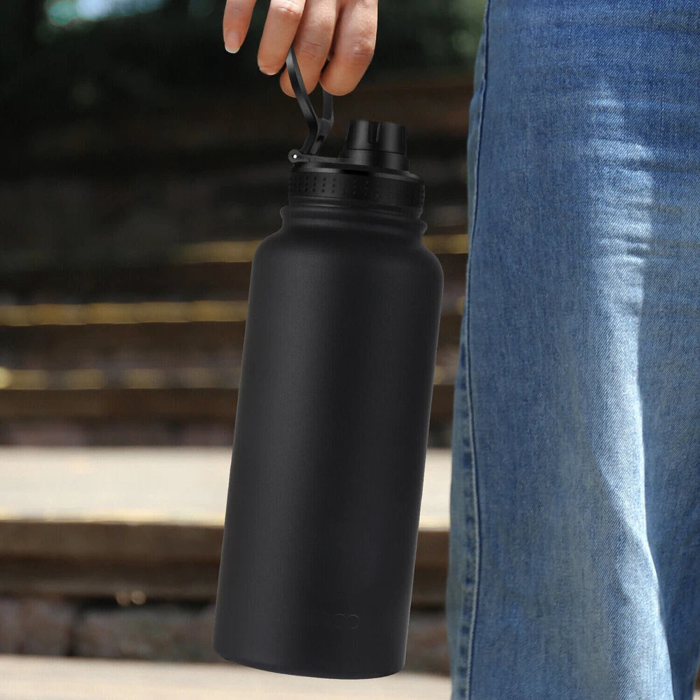 1L Insulated Sport Bottle Stainless Steel Water Bottle Leak Proof Vacuum Flask
