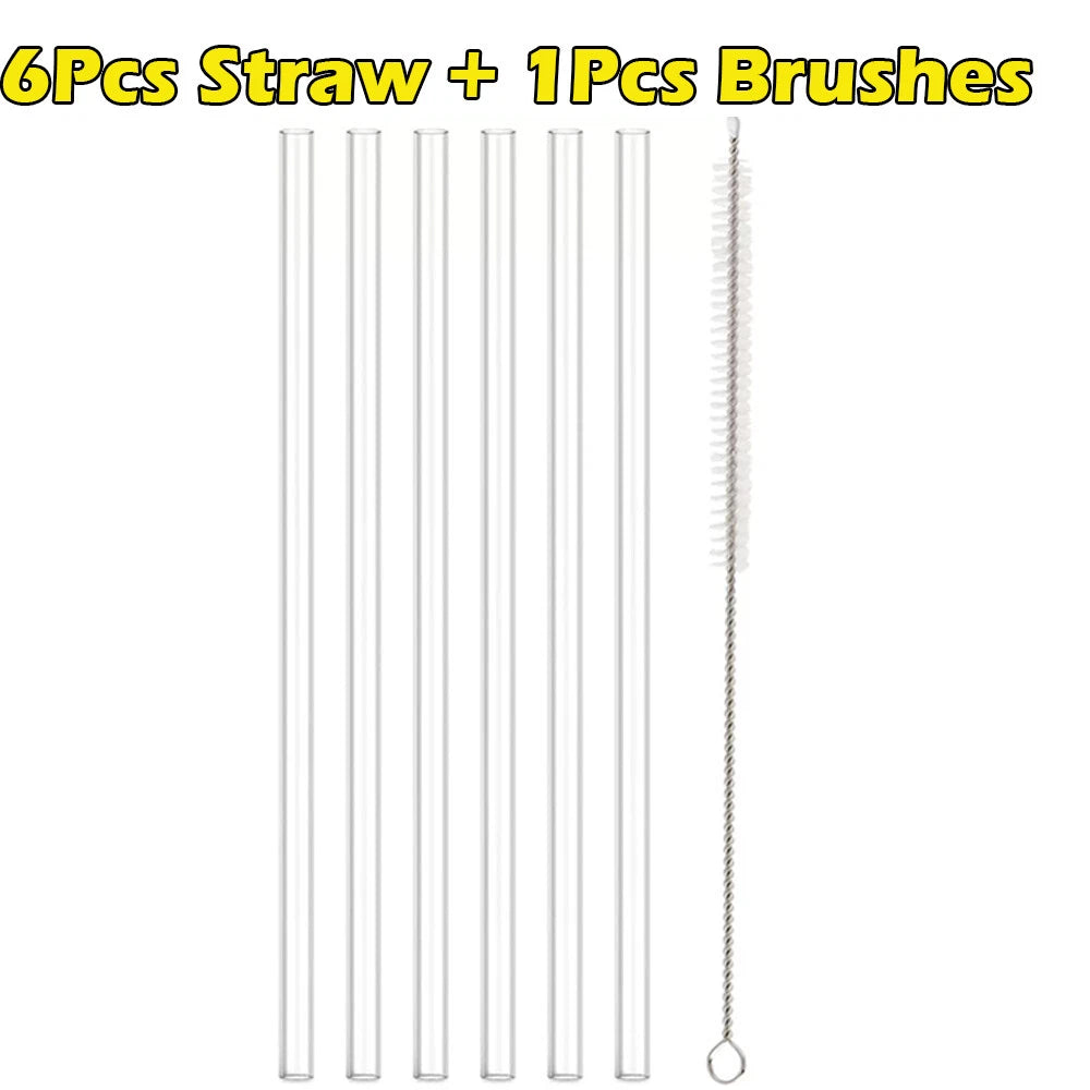 For Stanley Cup 40oz Replacement Straw Reusable Long Straws with Cleaning Brush