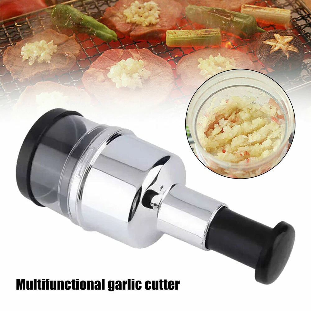 Manual Hand Press Garlic Onion Chopper Vegetable Food Chopper Processor Dicer UK