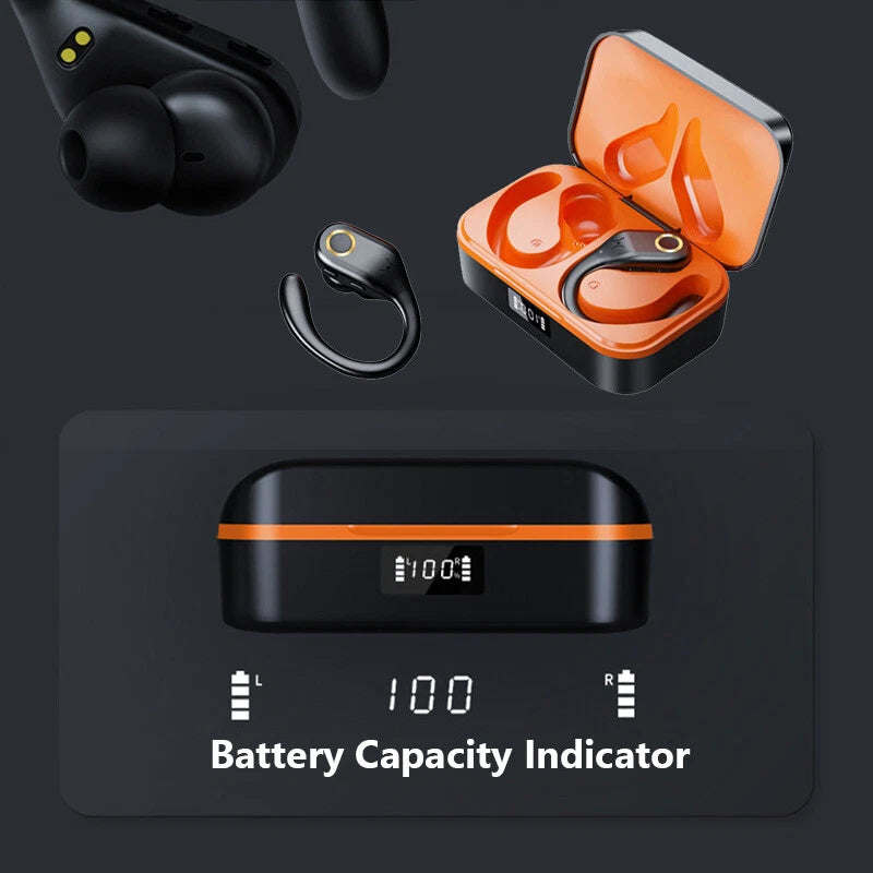 TWS Wireless Bluetooth Earphones Headphones Sports Running Bass Earbuds Ear Hook