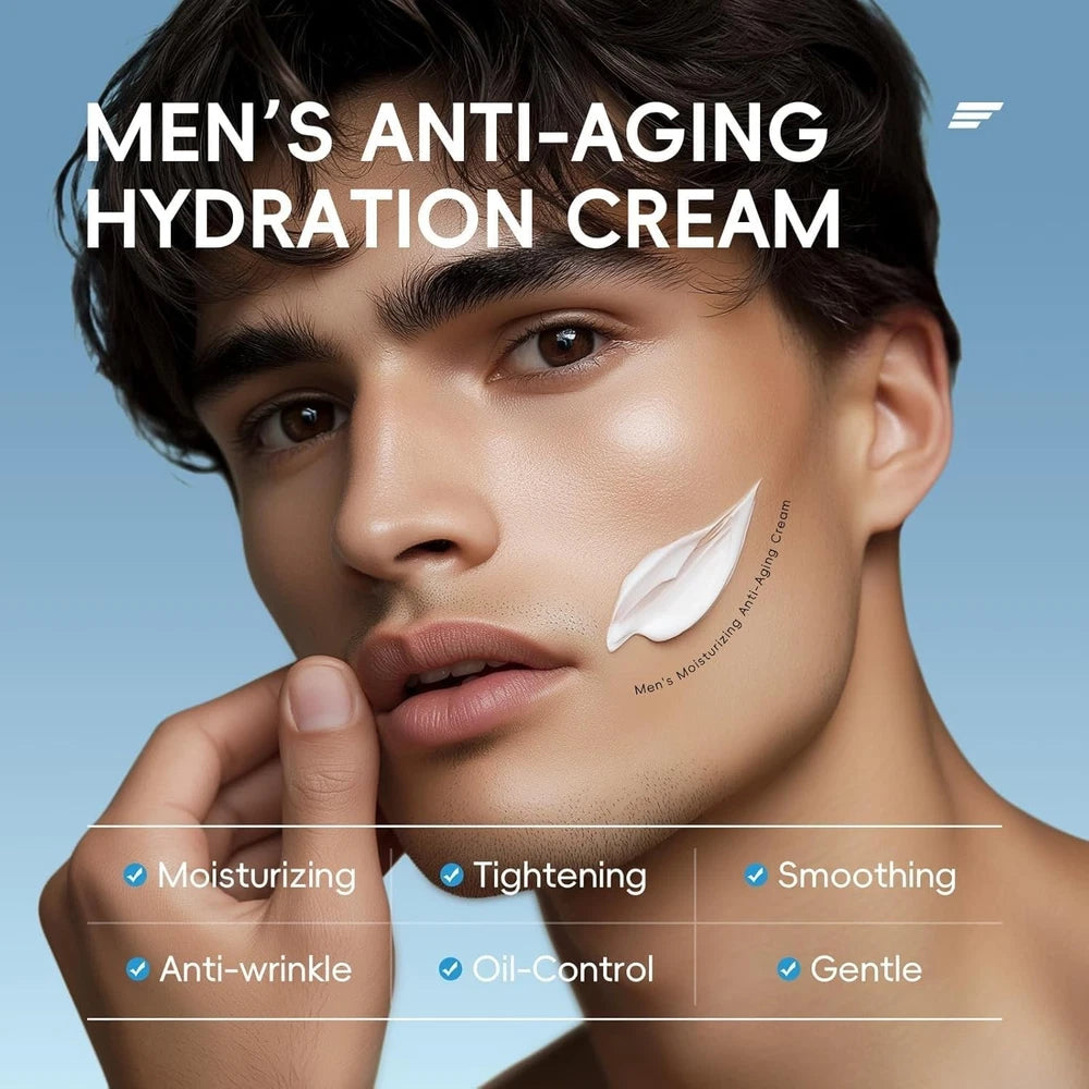 Men's Face Moisturiser Anti Ageing Cream Hydrating Face Lift Cream for Men 150g