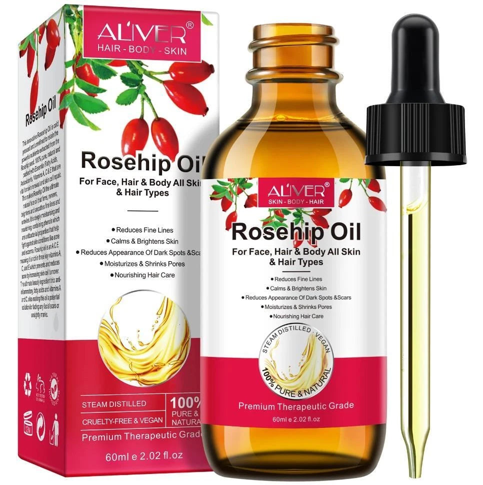ROSEHIP Oil 100% PURE Natural BEST For Fine Lines Wrinkles Stretch Marks & Hair