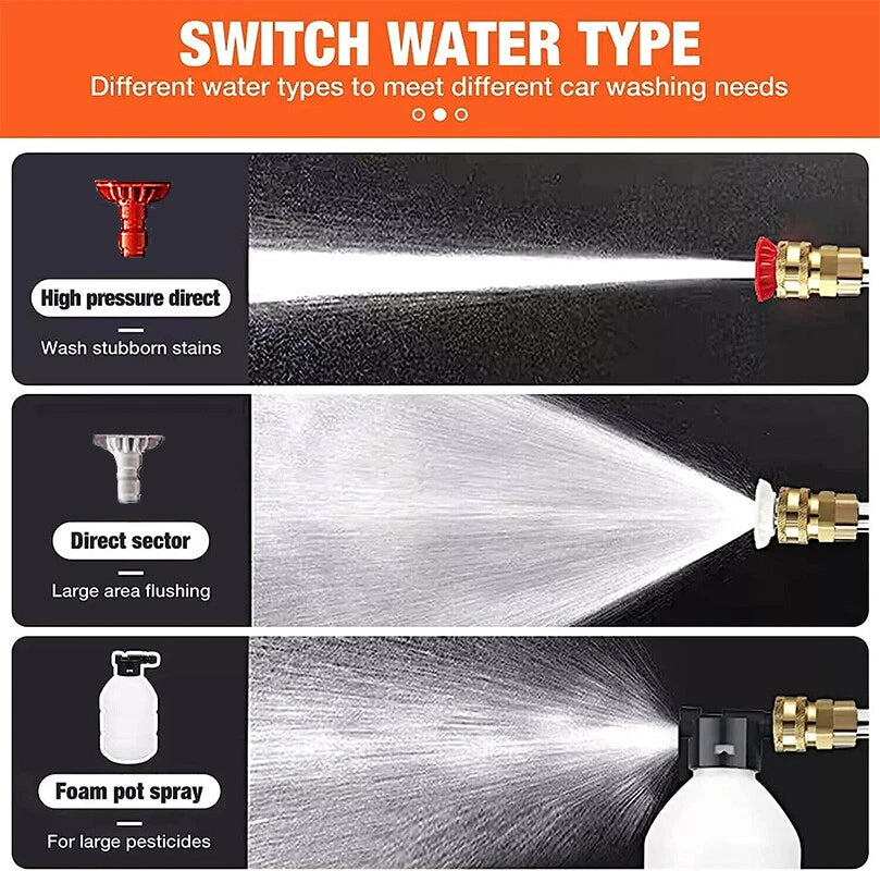 Portable Cordless Car High Pressure Washer Jet Water Wash Cleaner Gun + Battery