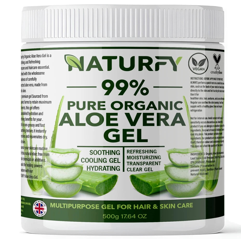 Aloe Vera Gel Pure Natural Organic Multipurpose Soothing Hair & Skin Care500-1kg