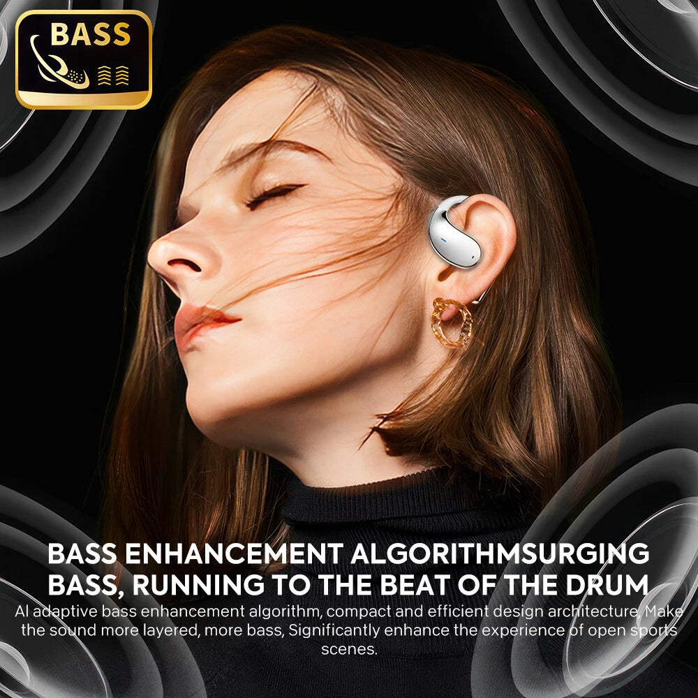 MPOW Wireless Earphones Open Ear Bluetooth 5.4 OWS Headphones Gym Sports Earbuds