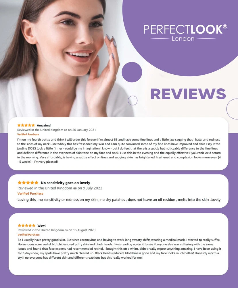 Pure Retinol Serum 0.25% with Hyaluronic Acid, Vitamin E & Natural Ingredients