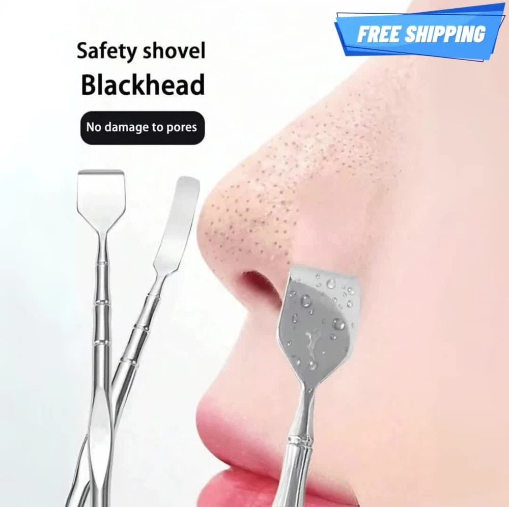 SS Blackhead Remover Deep Cleaning Acne Extractor Tool Comedone Spatula Scraper
