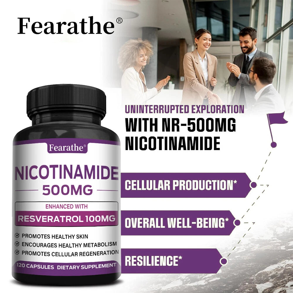 Niacinamide Supplement 500 Mg, Promotes Cell Regeneration, Repair & Skin Health