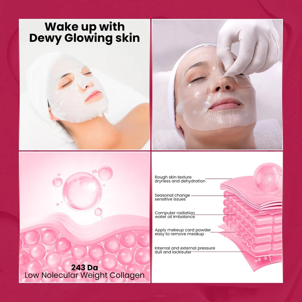4x Bio Collagen Real Deep Face Mask Anti Age Wrinkle Skin Care Firming Hydrating