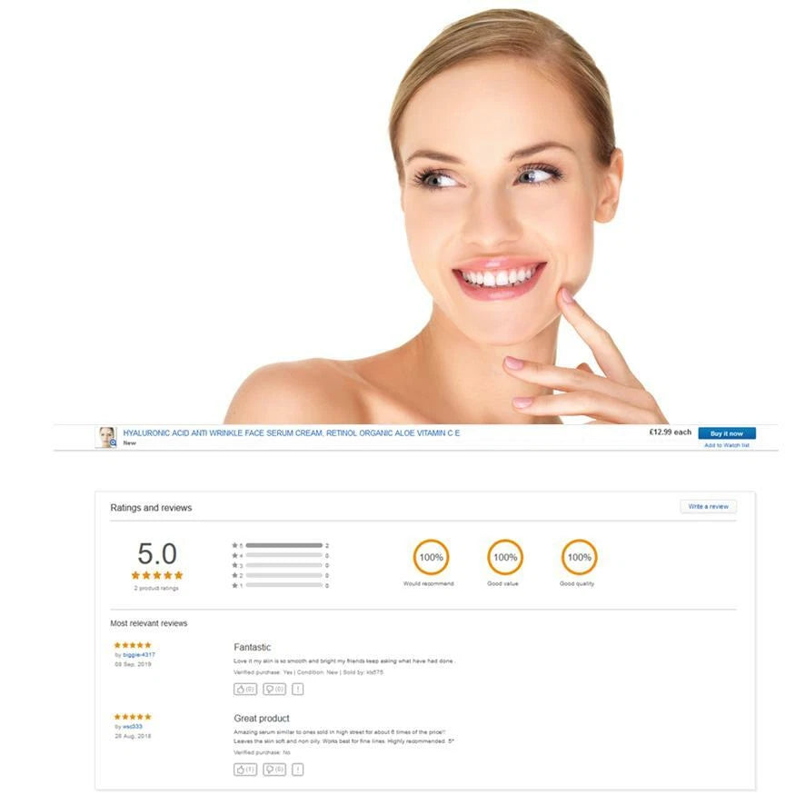 INSTANT FACE LIFT ANTI WRINKLE CREAM FINE LINE SERUM WORKS INSTANTLY ⭐️⭐️⭐️⭐️⭐️