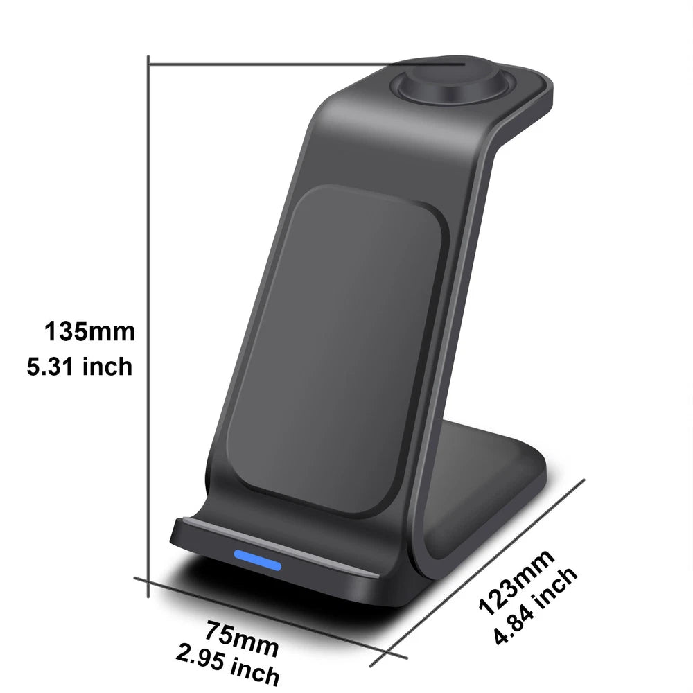3in1 Wireless Charger Dock Station For Samsung S25 S24 Galaxy Watch 8 Classic 7