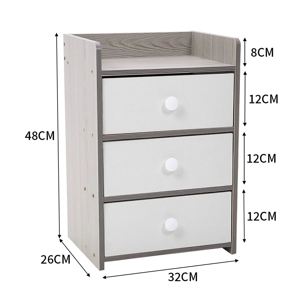 Bedside Table Drawer Cabinet End Side Table Bedroom Furniture Storage Nightstand