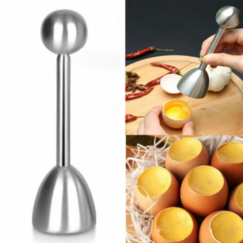 Stainless Steel Egg Topper Eggshell Cutter Egg Cracker for Hard Soft Boiled Egg~