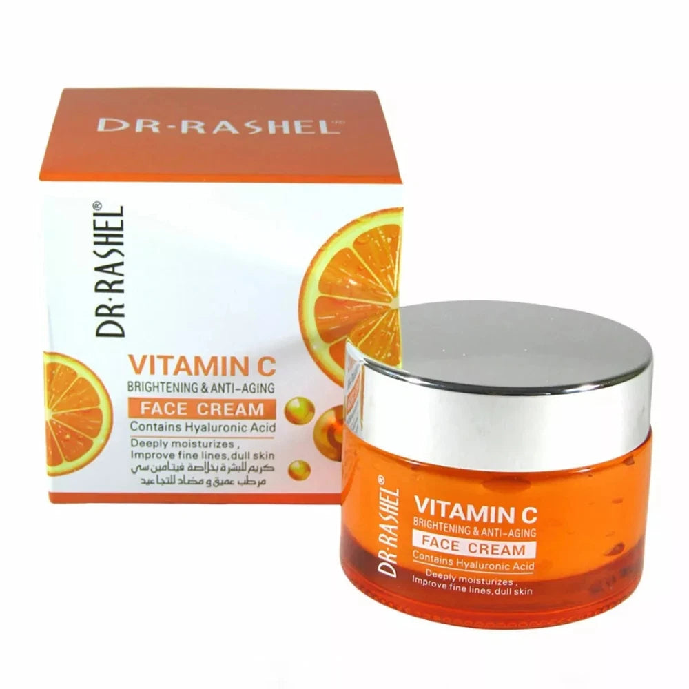 Vitamin C Face Cream Hyaluronic Acid Brightening Anti-Ageing Hydration 50g