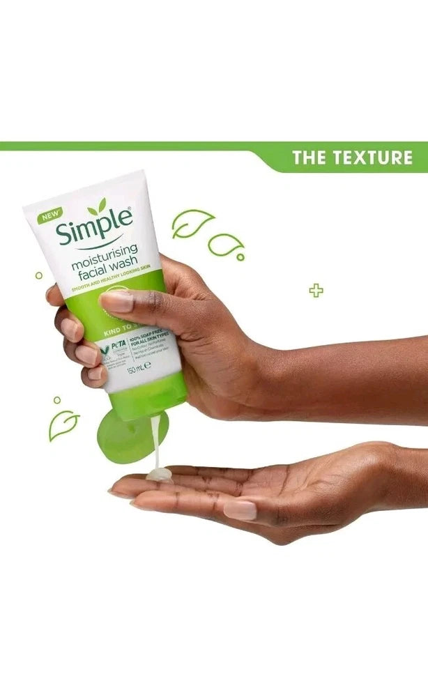 Simple Foaming Face Wash Moisturising 150ml Pack 3 BARGAIN