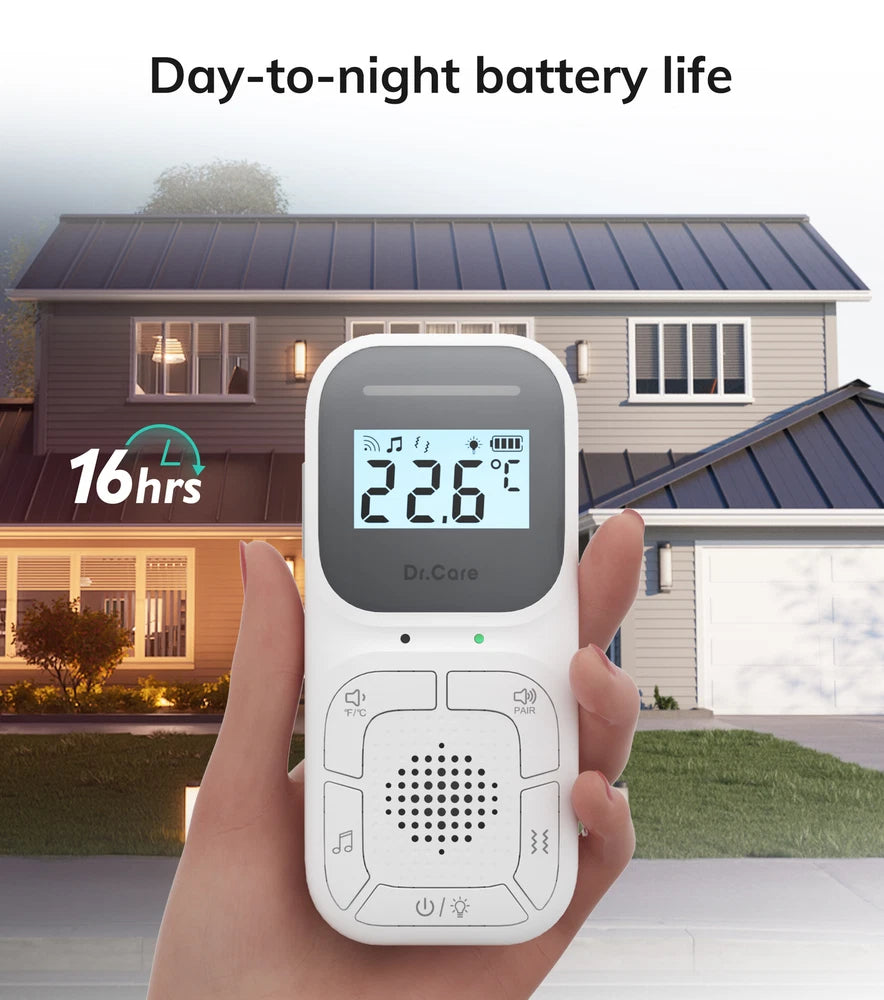 Dr.Care Digital Audio Baby Monitor 2 Way Talk,Vox,8 Lullabies,Nightlight,1000ft