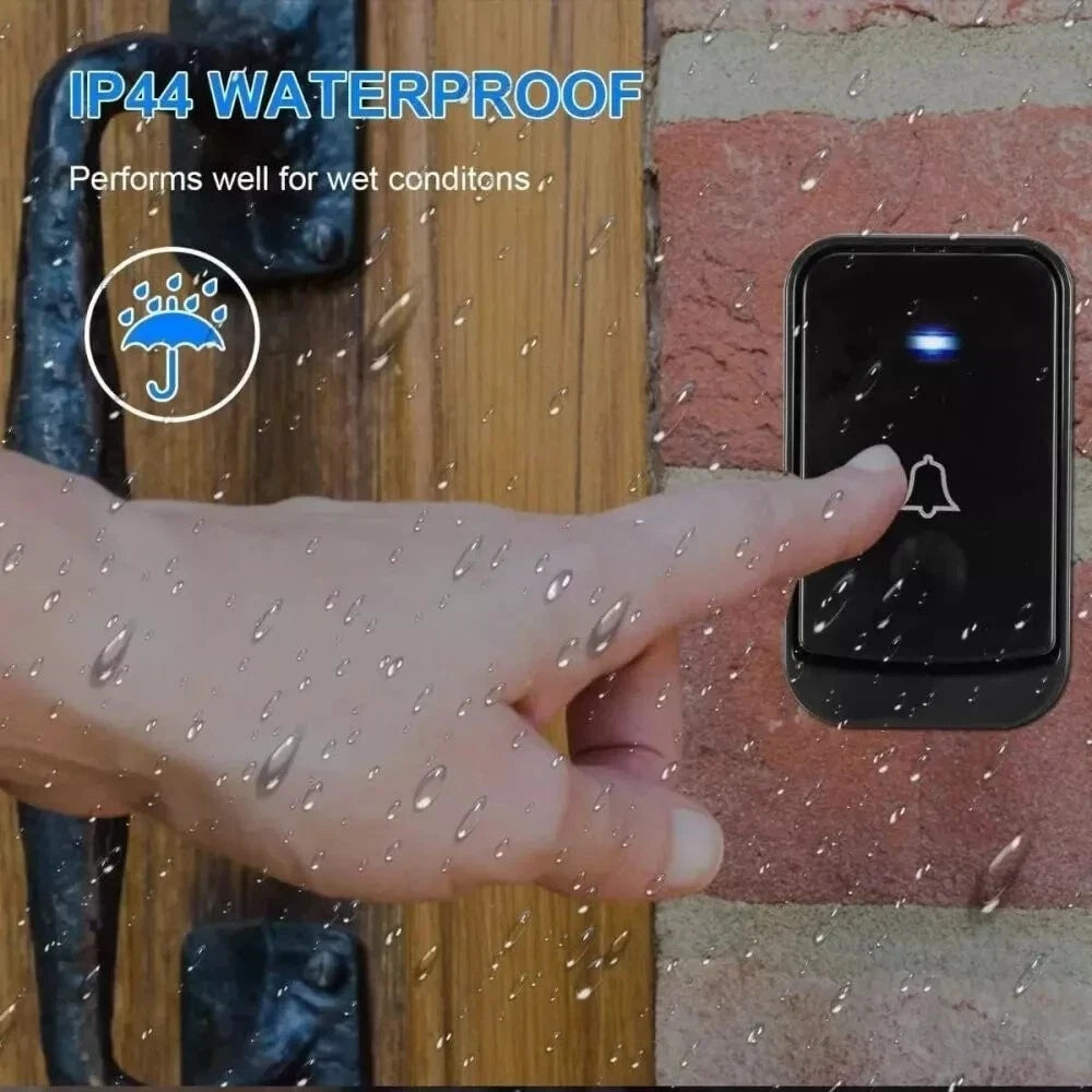 Wireless Door Bells Waterproof 1000ft Long Range Plug in Home Cordless Doorbell