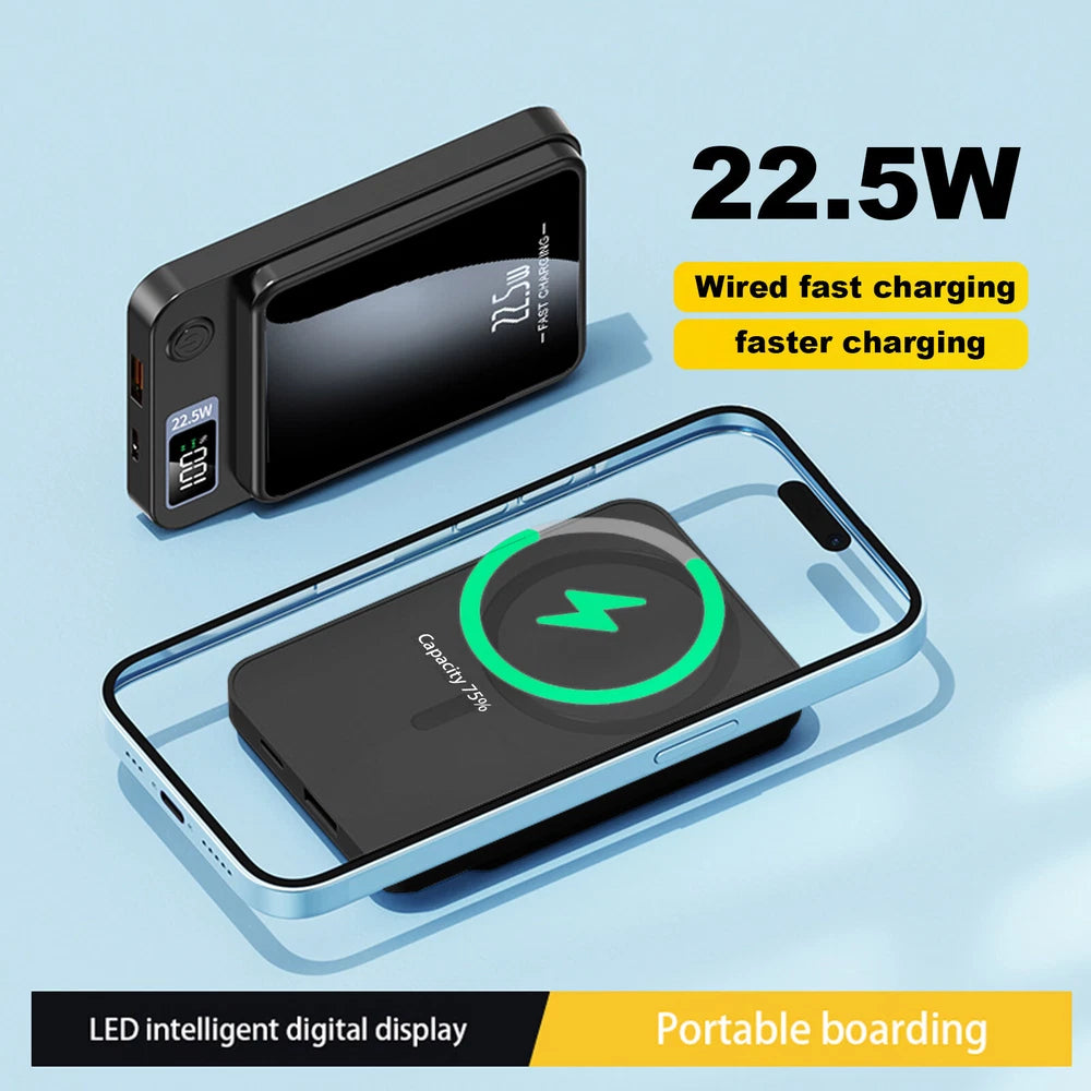 10000mAh Wireless Magnetic Power Bank Charger Battery For i.Phone 16 15 14 13 12