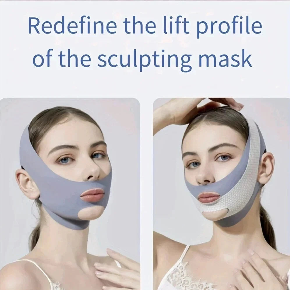 Face Slimming V-Line Lift Mask | Double Chin Reducer | Adjustable Strap Band