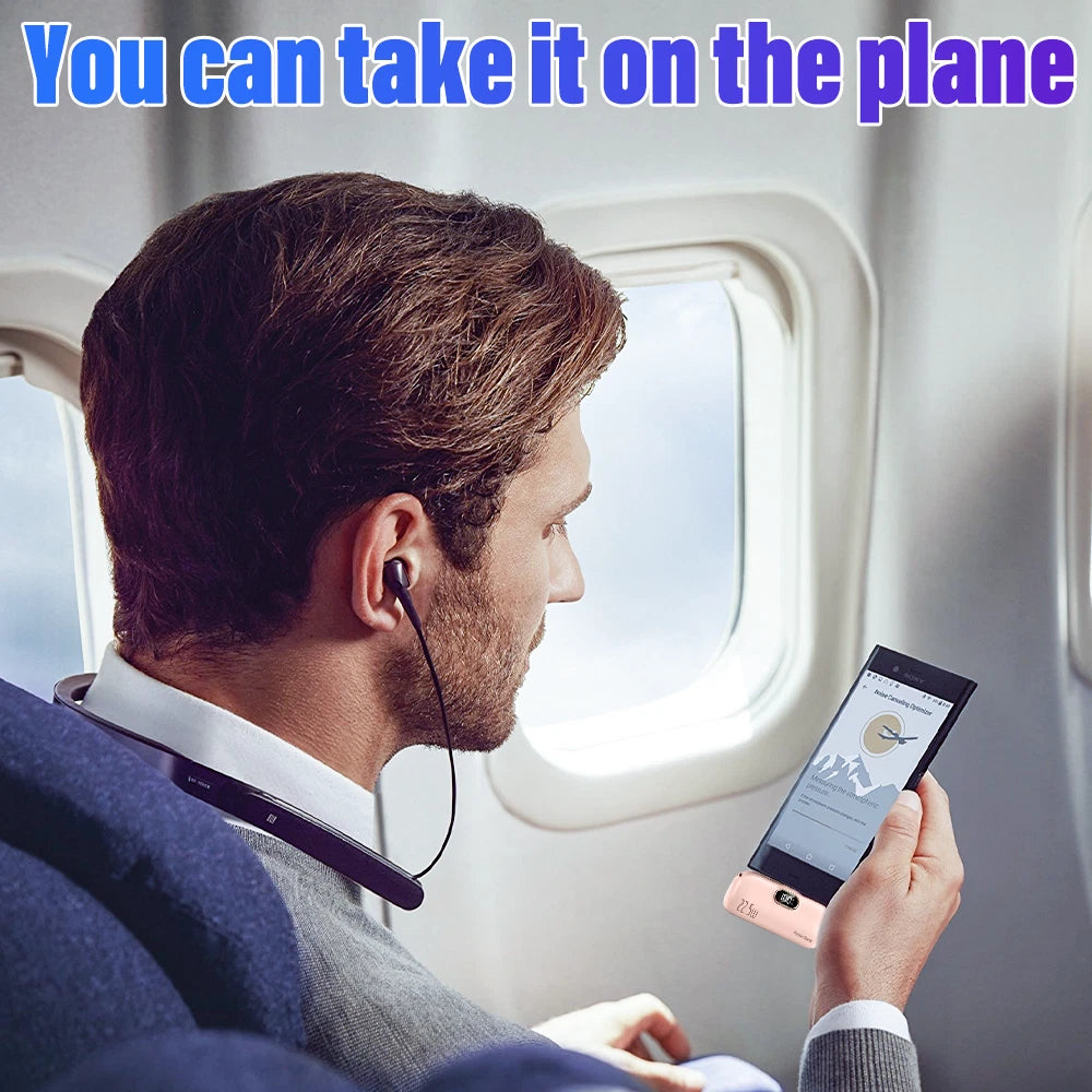 Mini Power Bank Portable 8000mAh Fast Charger USB-C & iPhone Dual Connector NEW