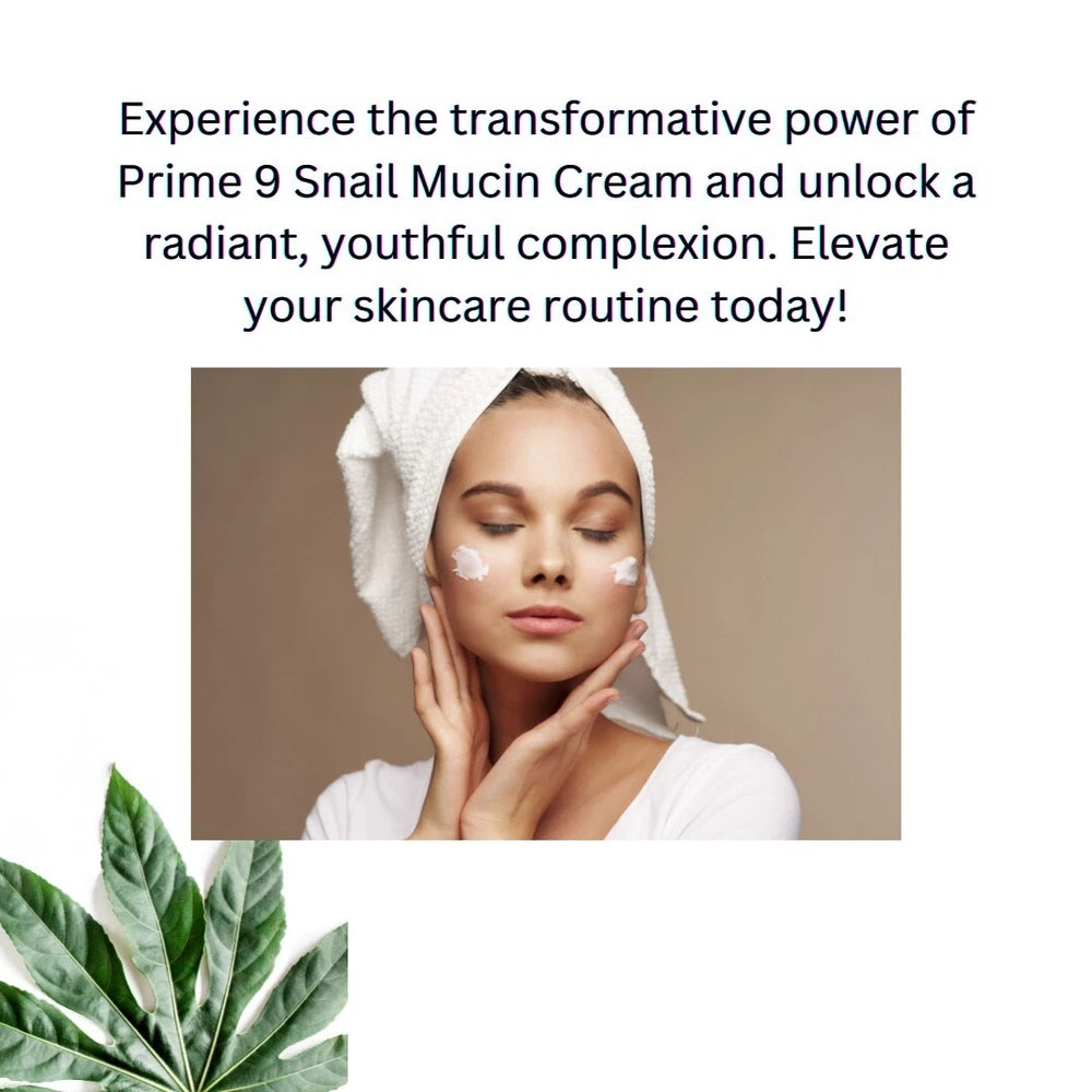 Prime9 Face Moisturiser with Snail Mucin Extract, All in One Snail Repair Cream.