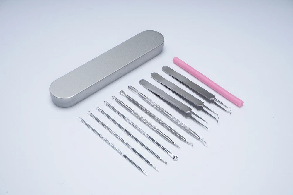 11x Blackhead Remover Tool Kit Spot Acne Pimple Comedone Extractor Comedone Box
