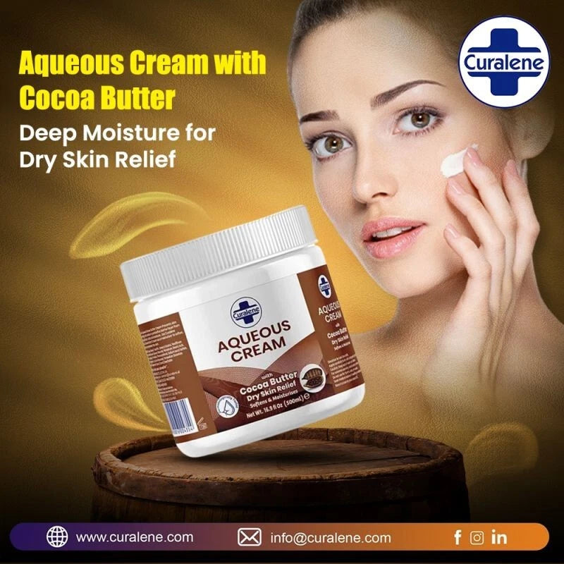Curalene Aqueous Cream Dry Skin Relief Cocoa Butter 500ml x 6