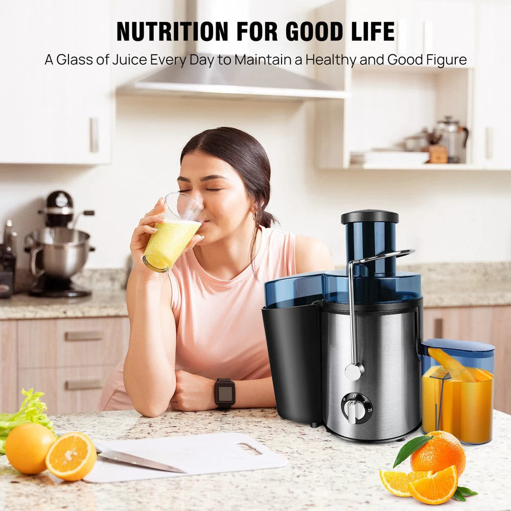 1000W Juicer Machine Whole Fruit and Vegetable Juice Extractor Stainless Steel