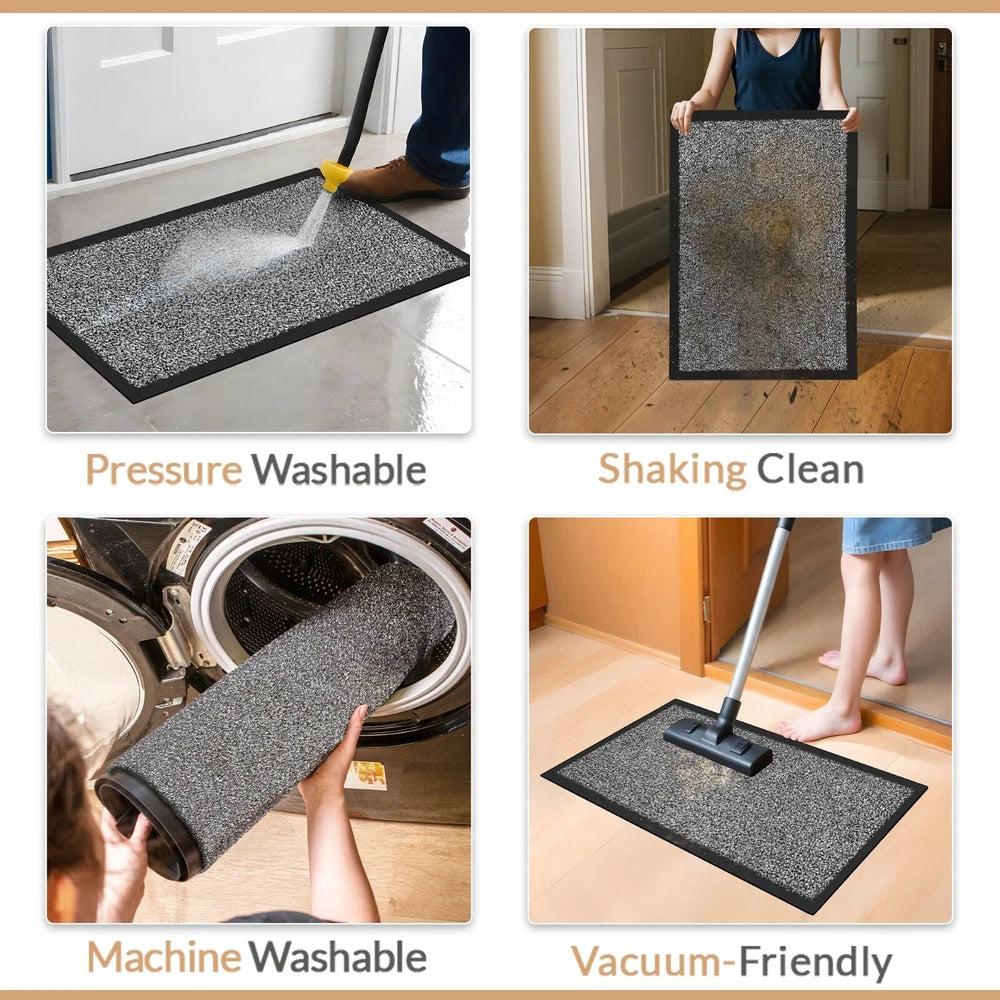 Barrier Mat Entrance Door Mat Heavy Duty Non Slip Dirt Trapper Rubber Back Rugs